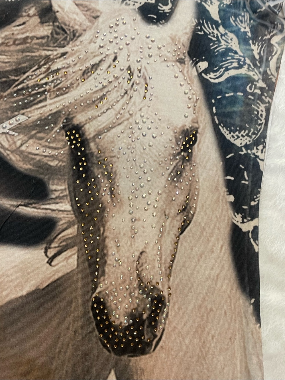 Big Bang Clothing Company - Wild West Short Sleeve, Scoop Neck Rhinestone Print - Picture 7 of 15